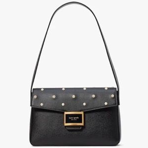 NEW Kate Spade Katy Pearl Embellished Medium Shoulder Bag